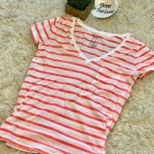 Gap The Essential Striped V-Neck